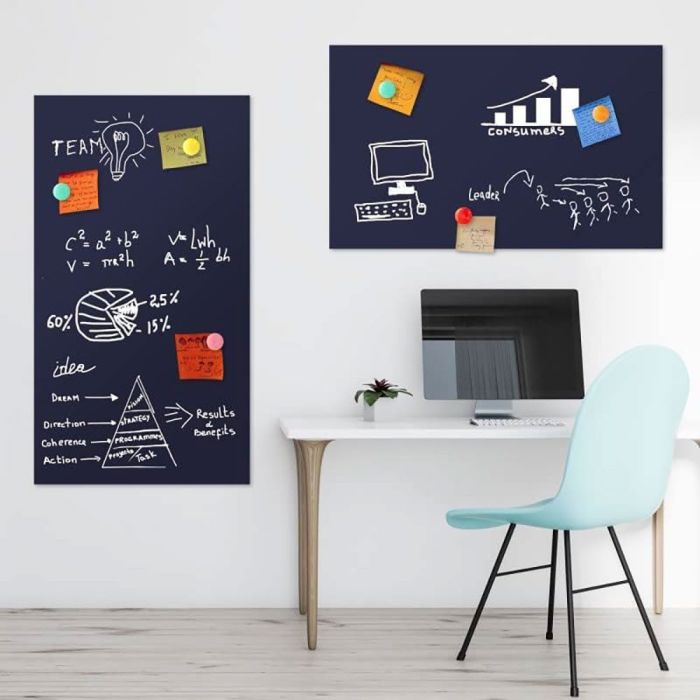 Blaue Folie 160x120 cm - magnetisch & selbstklebend