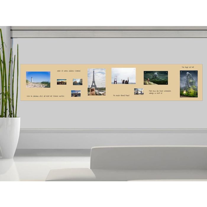 Beige Folie 400x120 cm - magnetisch & selbstklebend