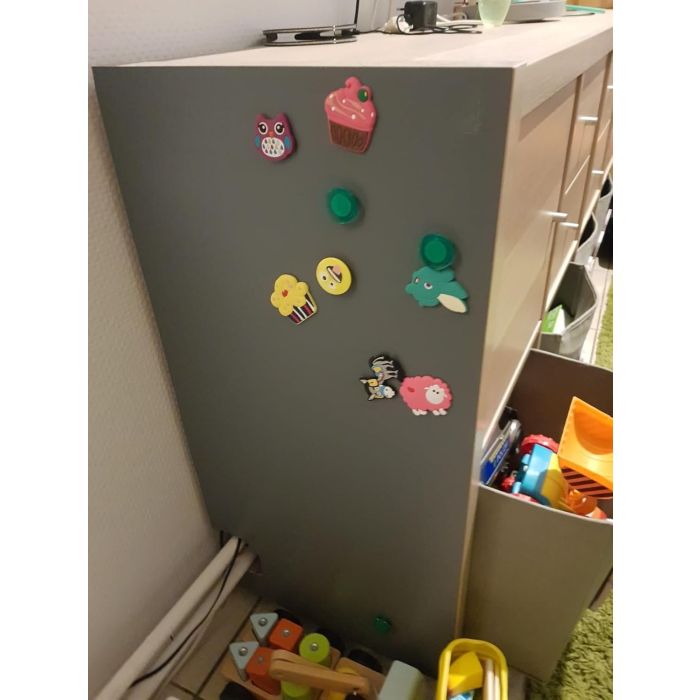 Graue Folie 120x60 cm - magnetisch & selbstklebend