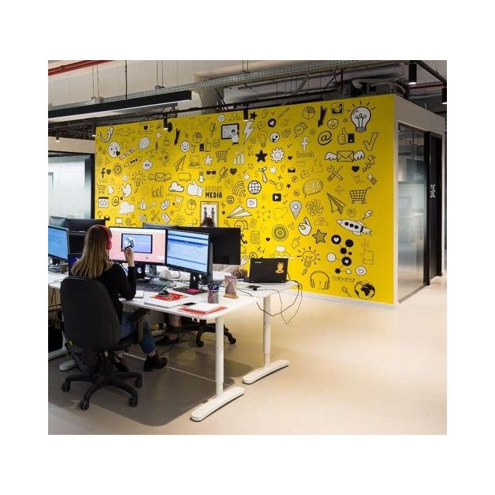 Gelbe Folie 250x100 cm - magnetisch & selbstklebend