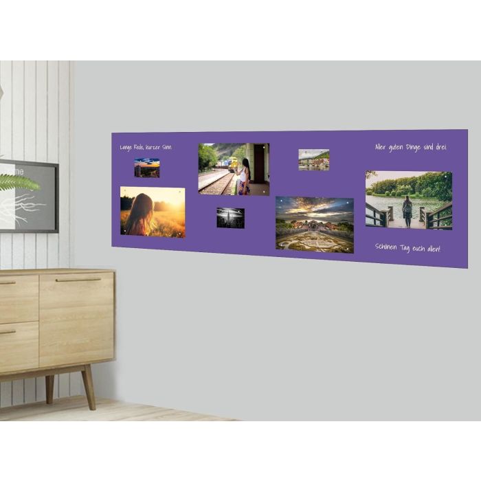 Lila Folie 350x120 cm - magnetisch & selbstklebend