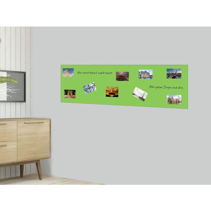 Limegrüne Folie 400x120 cm - magnetisch & selbstklebend
