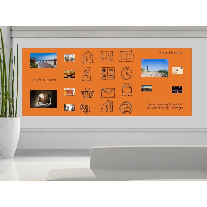 Orange Folie 300x120 cm - magnetisch & selbstklebend