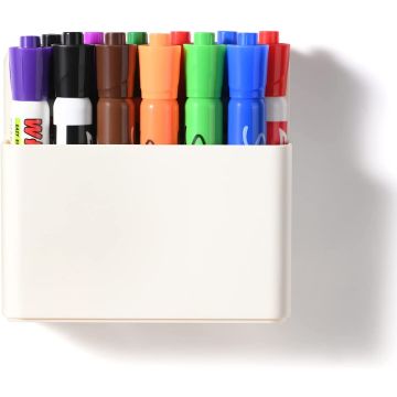 Stifthalter weiß magnetisch breit 10cm x 4,0cm x 12cm