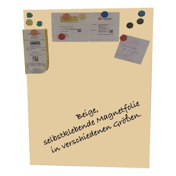 Beige Folie 180x60 cm - magnetisch & selbstklebend