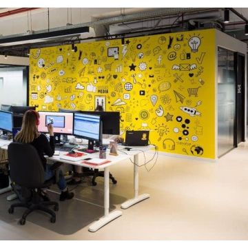 Gelbe Folie 500x100 cm - magnetisch & selbstklebend