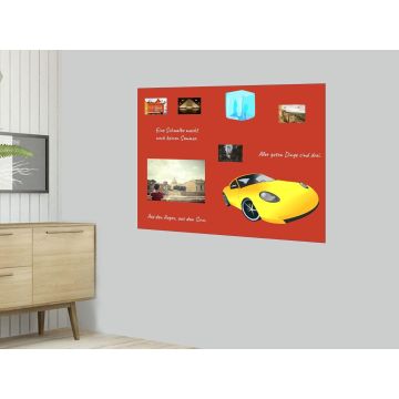 Rote Folie 150x30 cm - magnetisch & selbstklebend