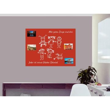 Rote Folie 300x30 cm - magnetisch & selbstklebend