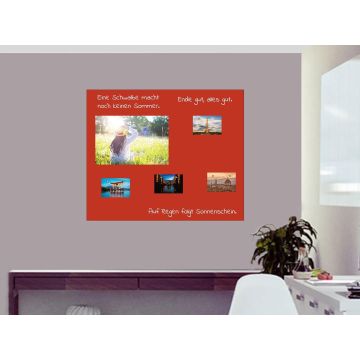 Rote Folie 100x75 cm - magnetisch & selbstklebend