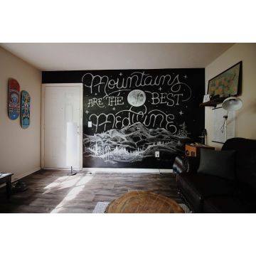 Tafelfolie 400x100 cm - magnetisch & selbstklebend